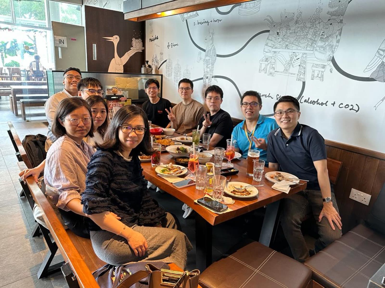 Traci having lunch with his SAP team